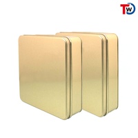 Boîte en métal carrée personnalisée, colorée, de qualité alimentaire, finition brillante, boîte à bonbons dorée, boîte cadeau de mariage, sac en fer blanc, boîtes en fer blanc