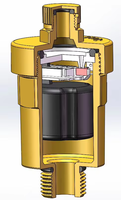 Brass Exhaust Valve for Manifold Accessories with HVAC and Underfloor Heating Pipes