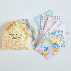 Tampons démaquillants écologiques doux et réutilisables, lavables pour le <span class=keywords><strong>visage</strong></span>, en coton de bambou, avec motifs d'impression personnalisés - Product Image 4