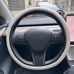 Cubierta de <span class=keywords><strong>volante</strong></span> de diamante ostentoso de cristal, accesorios de decoración Interior de coche <span class=keywords><strong>con</strong></span> diamantes de imitación, cubierta de coche elegante para estilo cómodo - Product Image 1