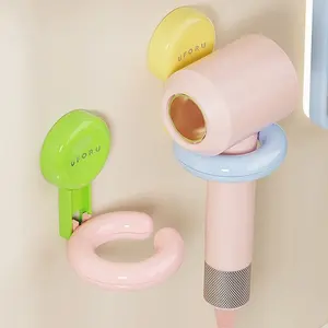 Soporte de Pared para Secador de Pelo con Ventosa de Plástico, Sin Perforaciones, Reutilizable, Impermeable, Estante de Almacenamiento para Secador de Pelo - Product Image 4