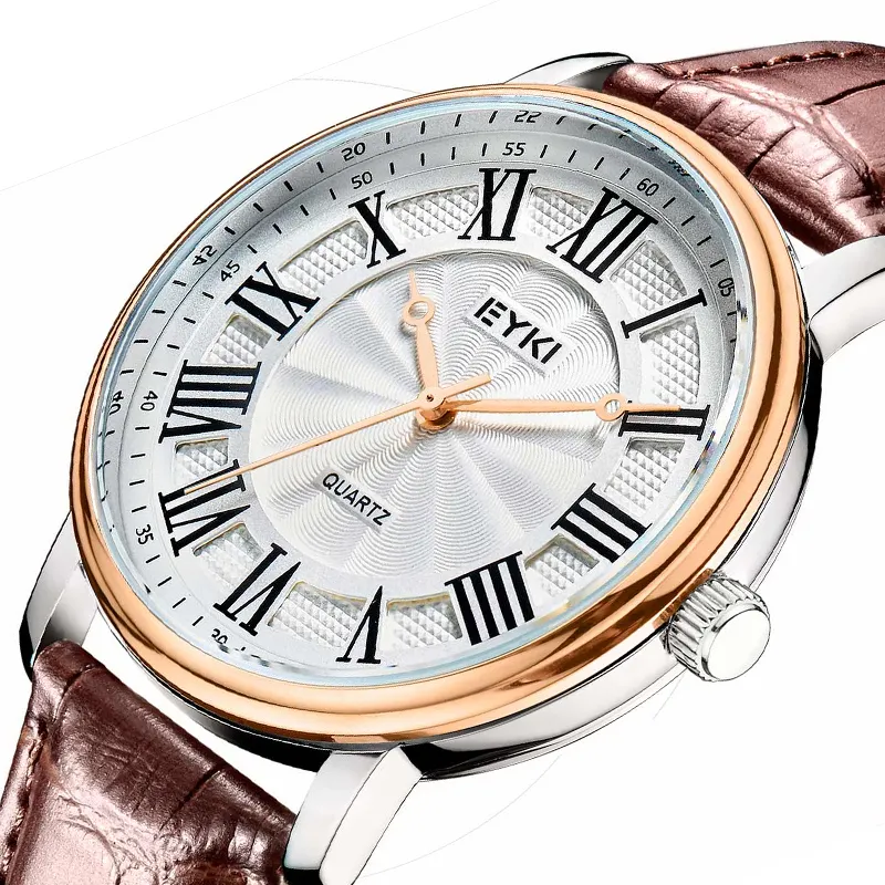 OEM Luxury Couple Watch Low MOQ Business Quartz Men's Women's Watch Simple Leather Strap Wrist Watch montre pour hommes