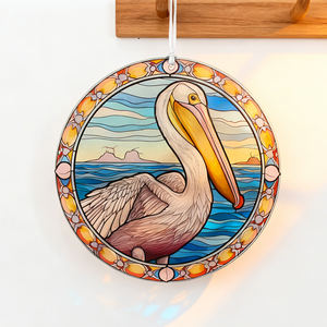 Figurine de mouette personnalisée Décoration de maison de plage côtière Décoration Fenêtre en verre teinté à suspendre pour cadeau - Product Image 5