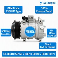 Compresseur de climatisation à cylindrée variable YLS 7SEH17C pour LS460 GS460 IS F 88310 50160 88310 50170