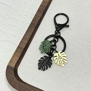 Llavero al por mayor de hoja de Monstera, temática tropical natural, con cierre de langosta, accesorios para bolso, llaveros de plantas, colgante para bolso, regalos - Product Image 2
