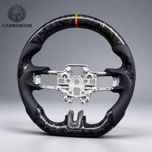 Volante Deportivo de Fibra de Carbono Forjado a Medida con 3 Radios para Mustang GT S650 Ecoboost S550 2018-2023 - Product Image 1
