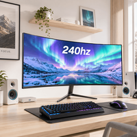 Moniteur PC incurvé 49 pouces personnalisable par le fabricant, 240 Hz, 1 ms, IPS, 5K DQHD, moniteur PC LED 49 pouces 5K pour poste de travail de bureau