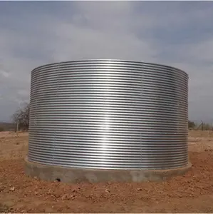 Stockage de réservoir d'eau 10m3 -1000m3 réservoirs d'eau de pluie ondulés galvanisés