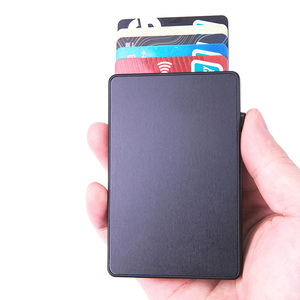 Superior Quality Rfid Pop up Credit Card Holder Men <strong>Cool</strong> Credit Cards <strong>Wallets</strong> - Product Image 1