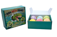 Balles de bain, jouets de nettoyage naturel biologique, paquets de 6 paquets, boule de dinosaure, cadeaux surprise pour enfants, vente en gros, pièces