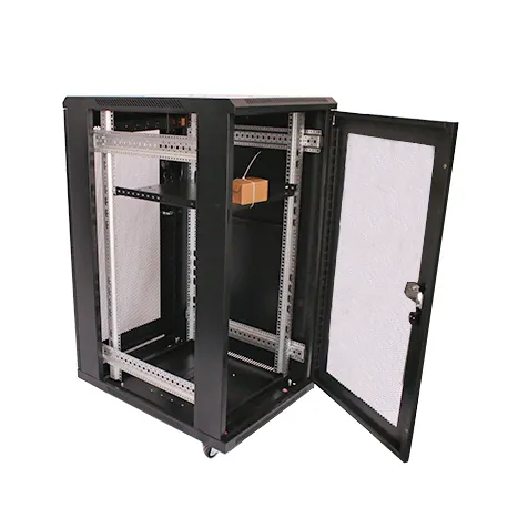 15U casters network cabinet shell wall mounted rack with wheels luxurious 19 inch IT series server data equipment storage lock