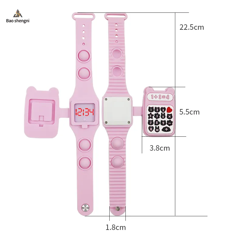 Children's Fashion LED Electronic Watch Cartoon calculator Toy Student Bracelet Watch Factory customization
