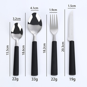 Nhà hàng khách sạn Bạc Đảng Flatware thép không gỉ Đảng sử dụng nhựa xử lý thiết lập dao kéo - Product Image 2