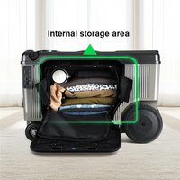 [Certifié CE] Valise-trottinette électrique à 4 roues homologuée cabine, sac de transport, usine source, faible MOQ, fabricant de bagages en ABS PC
