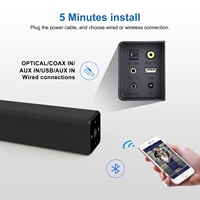 Bestisan SE01 2023 Barre de son HiFi Contrôle tactile Barre de son TV 20 pouces