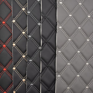 قماش جلد صناعي من البولي فينيل كلوريد متين مع رغوة وتطريز لفرش السيارات وأغطية المقاعد - Product Image 3