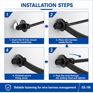Attaches de fixation pour faisceaux de câbles automobiles, attaches à vis, attaches à pression, attaches en nylon stabilisé à la chaleur pour compartiment moteur de <span class=keywords><strong>voiture</strong></span> - Product Image 5
