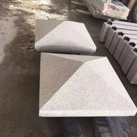 Vente en gros de colonnes romaines modernes européennes sculptées en pierre naturelle, granit, marbre G603, avec capitale et surface flammée pour extérieur