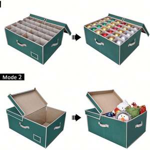 Caja Organizadora de Plástico para Adornos Navideños de Cerámica, Suministros de Decoración Navideña, Bolas y Accesorios - Product Image 6