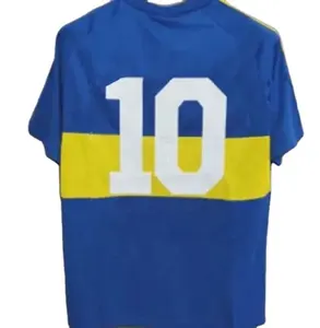 boca juniors retro soccer jerseys maradona roman riquelme Palermo football shirts uniform vintage camisa maillot de foot jersey