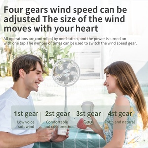 <span class=keywords><strong>ADYSS</strong></span> P21 table de circulation d'air pliable base rotative petit ventilateur de bureau portable électrique main pliante ventilateur à pales refroidisseur debout - Product Image 4