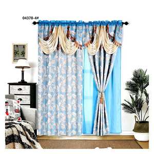 ستارة جاكار فاخرة باللون الرمادي مع الشرابة المعلقة لتزيين غرفة المعيشة أو المقهى - Product Image 1