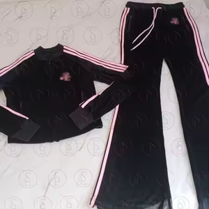 Completo in Velluto da <span class=keywords><strong>Donna</strong></span> 2026, Set 2 Pezzi Morbido e Traspirante, Giacca in Velluto Elasticizzato Aderente per <span class=keywords><strong>Donna</strong></span> - Product Image 2