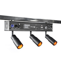 Projecteur LED COB 30W (3*10W) WW+CW 2-en-1 avec zoom manuel et télécommande sans fil pour hôtels, restaurants, banquets, mariages et événements