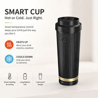Tasse de refroidissement rapide portable, refroidisseur de batterie, tasse à café glacé chauffante et isotherme pour voiture avec couvercle, tasses personnalisées froides, refroidisseur
