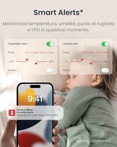 Switchbot IP65ในร่มกลางแจ้งไฮโกรมิเตอร์วัดอุณหภูมิจุดน้ำค้าง /vpd/ เซ็นเซอร์ความชื้นสัมพัทธ์สัมบูรณ์การจัดเก็บข้อมูลกลางแจ้ง W3400012 - Product Image 5