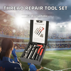 <b>Thread</b> Repair Set M3-M14 Steel Hand Tool Kit with Tap Drill Bit Wire <b>Insert</b> Hard Case for Mechanical Repair - Product Image 2