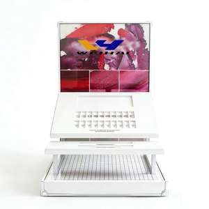 Exhibidor de Maquillaje Acrílico Moderno con Porta Letreros, Exhibidor de Cosméticos con Logotipo Personalizado para Salón de Belleza - Product Image 5