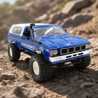 Voiture RC 4x4 tout-terrain, camionnette télécommandée, escalade, 2,4 GHz, LED, ABS + métal, 40 min, bleu, cadeau pour enfants et adultes