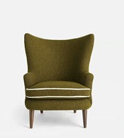Fauteuil individuel de luxe moderne en bouclette vert olive, fauteuil d'appoint design pour salon, hôtel, chambre à coucher, mobilier de luxe