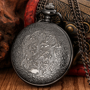 Comix 영화 복고풍 Steampunk 석영 펜던트 시계 남성용 수공예품 FOB 플립 시계 골동품 스타일 성 패턴 - Product Image 6