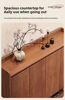 Meuble à chaussures de style Mid-Century Modern pour entrée de maison, rangement intégré, grande capacité, anti-poussière, pour porche