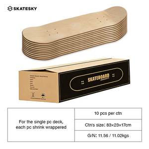 Tabla de Skateboard Profesional Cóncava de 8.25 Pulgadas con Doble Kick, 7 Capas de Arce Canadiense en Blanco - Product Image 6