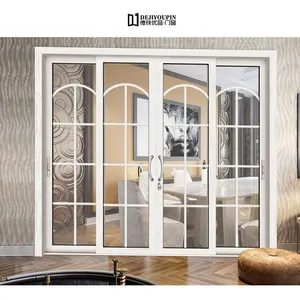 AS2047 Australia Standard D136B white color mount ultimate security metal framed double retractable screen door