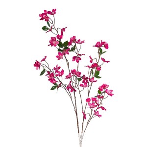 Bouquet de fleurs artificielles mixtes, arrangement en vase en plastique et tissu pour la décoration de la maison et des mariages - Product Image 5