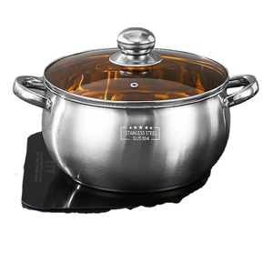 Thickened Pearl Soup <b>Pot</b> 24Cm Double-Handled <b>Induction</b> Compatible Stainless Steel Kitchen Soup <b>Pot</b> - Product Image 2