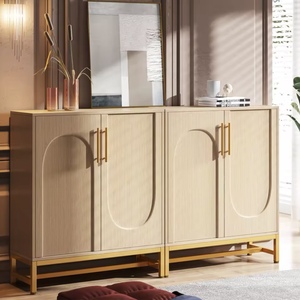 Aparador Buffet Convertible Sólido con Puertas y Almacenamiento para Sala de Estar, <span class=keywords><strong>Cocina</strong></span>, Entrada, Pasillo, Restaurante, Hotel OEM - Product Image 3