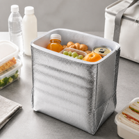 Verdikte aluminiumfolie geïsoleerde voedselzakken, wegwerp koelzakken voor afhaalmaaltijden, fruitkoelzakken, thermische verpakkingszakken voor koude opslag