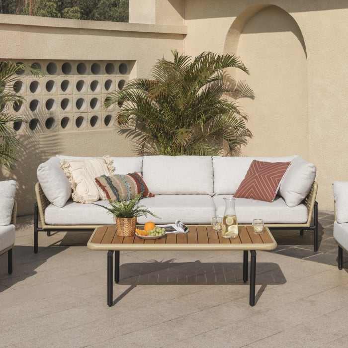 New arrival outdoor aluminum patio furniture set high-end leisure metal garden sofa set