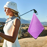 Kit de Nettoyage d'Accessoires de Golf Personnalisé Amrta avec Logo, Ensemble Cadeau, Serviettes de Golf en Microfibre Polyester à Séchage Rapide, Brosse et Outil de Réparation de Divots