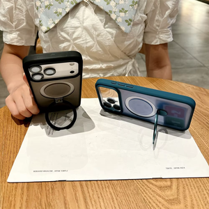 Funda Protectora para Teléfono con Anillo Magnético, Antigolpes, TPU+PC Mate, Diseño Ejecutivo, Protector de Cámara, para 17 16 Pro 15 Plus 14 13 12 11 - Product Image 5