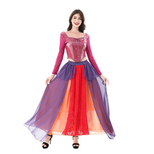 Costume de sorcière reine d'Halloween, robe longue médiévale gothique, tenue de scène pour carnaval - Product Image 1