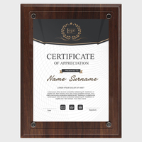 Cadre de certificat d'honneur personnalisé A5/A4/A3/20x25mm, plaque en bois vintage, cadre photo en bois massif