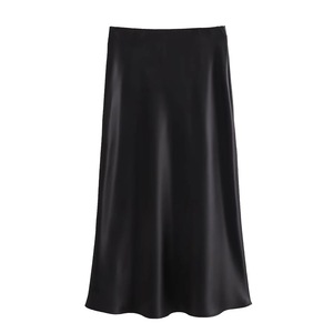 Style français élégant <span class=keywords><strong>longue</strong></span> <span class=keywords><strong>jupe</strong></span> crayon serrée femmes <span class=keywords><strong>taille</strong></span> <span class=keywords><strong>haute</strong></span> une ligne <span class=keywords><strong>jupe</strong></span> <span class=keywords><strong>évasée</strong></span> <span class=keywords><strong>jupe</strong></span> en Satin pour les femmes - Product Image 3