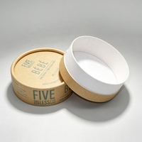 Pot vide personnalisé biodégradable pour beurre corporel, emballage cosmétique cylindrique rond, tube en papier kraft pour soins de la peau