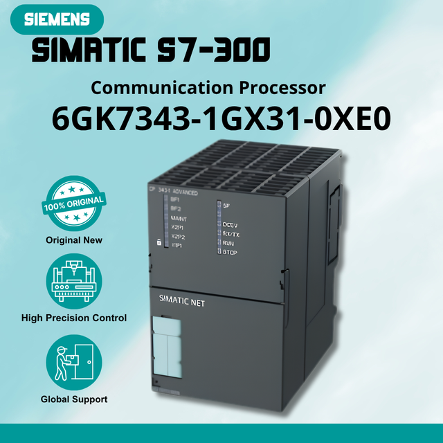 CNC Original SIEMEN PLC S7-300 INDUSTRIAL ETHERNET CP 343-1 Communications Processor 6GK7343-1GX31-0XE0